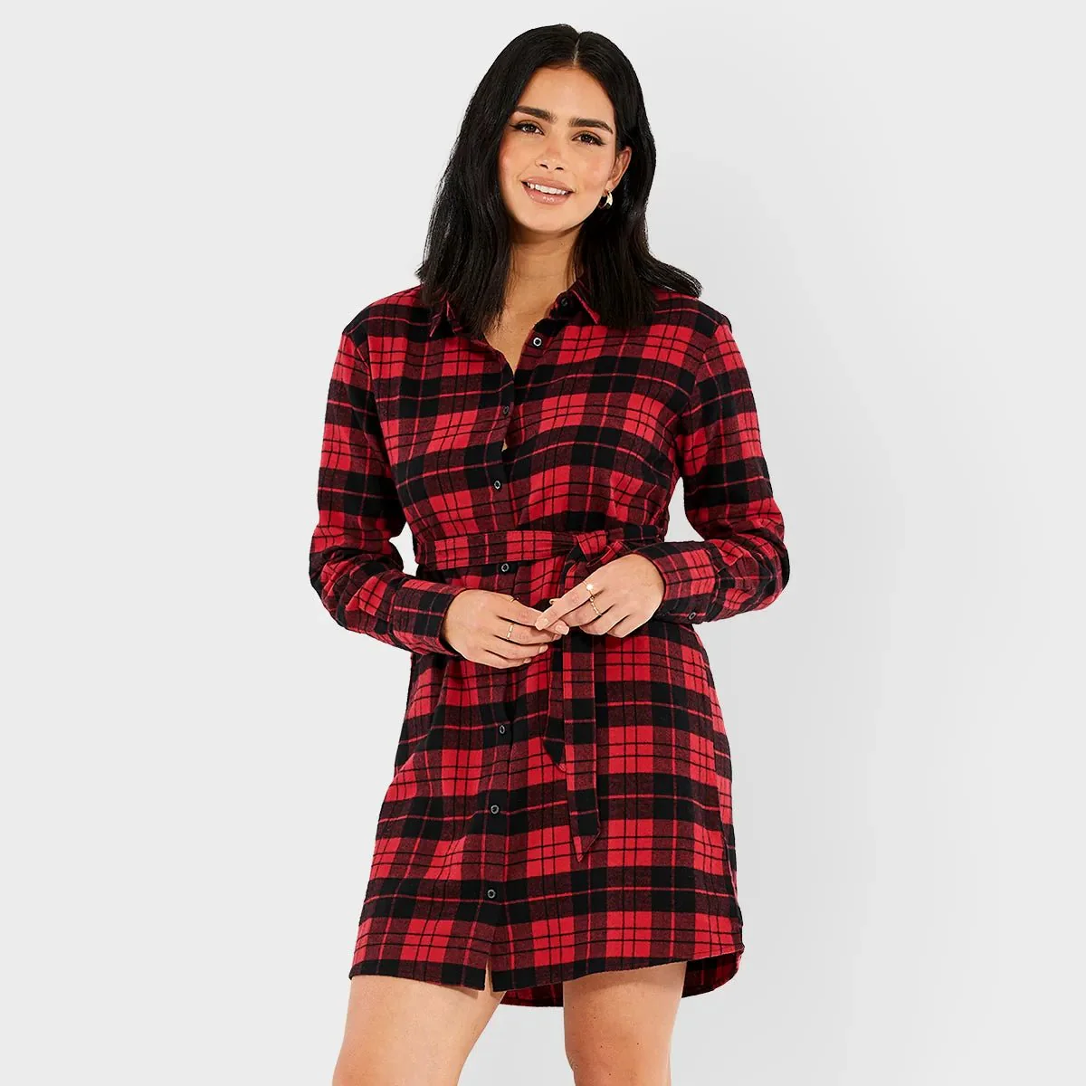 Red Plaid Dress
